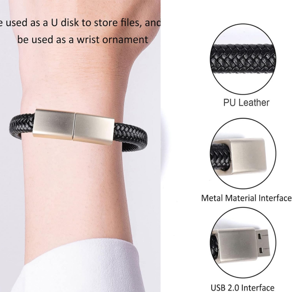 CHUYI Bracelet Design 128GB USB 2.0 Flash Drive