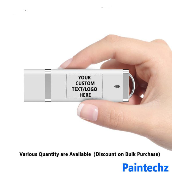 Paintechz Custom Classic USB Flash Drives 50 Pack, Personalized Logo Bulk