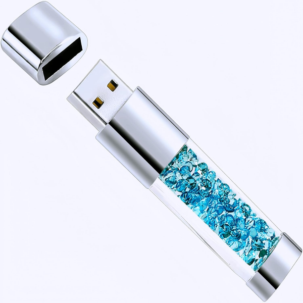 WooTeck 128GB Jewelry Crystal Lipstick USB Flash Drive