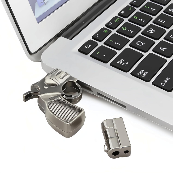 WooTeck Metal Revolver Gun Novelty USB Flash Drive