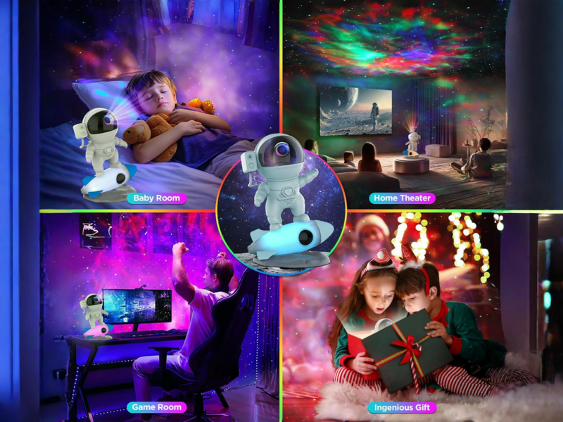 FlyLily Astronaut Galaxy Projector