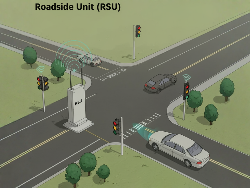 Roadside Unit (RSU) V2I communication