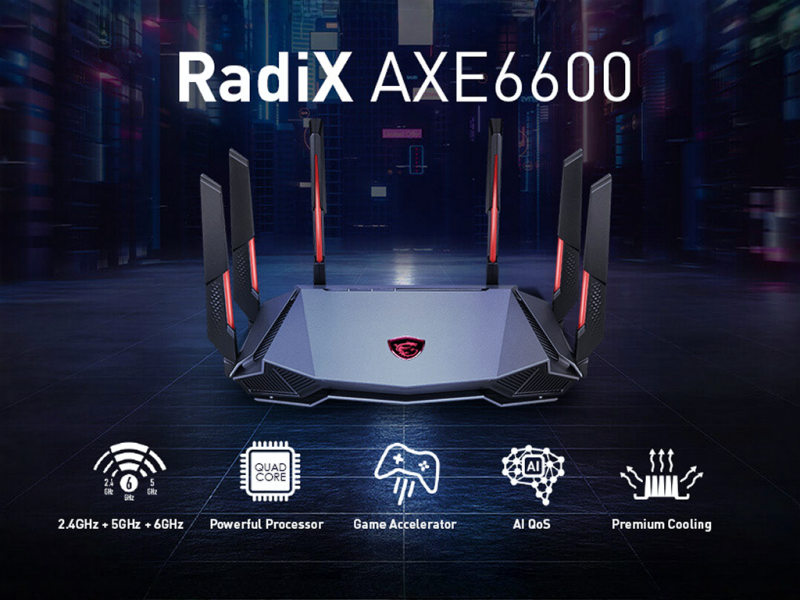 MSI Radix AXE6600 Gaming Router